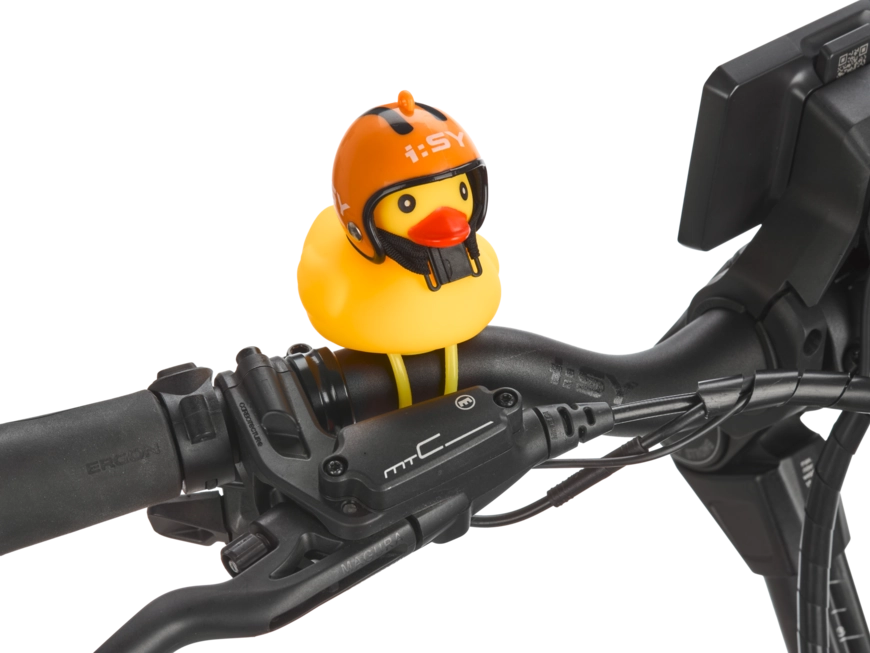 Quietscheente am Lenkrad 