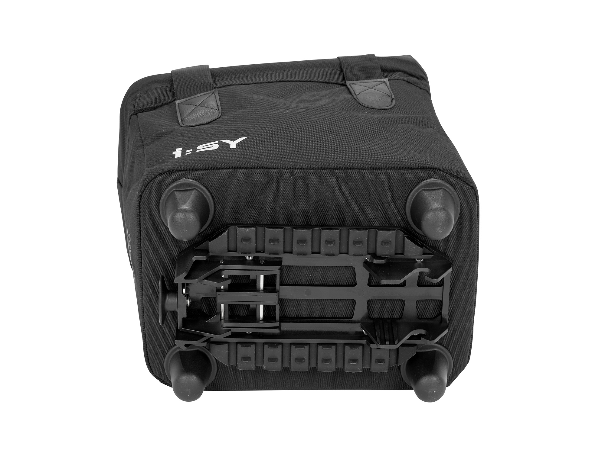 i:SY Gepäckträgertasche – Unterseite mit Befestigungssystem für i:SY Frontträger